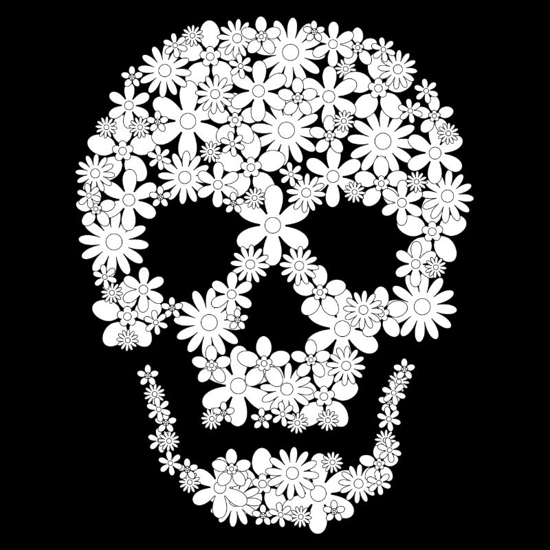Fleur de crâne blanc