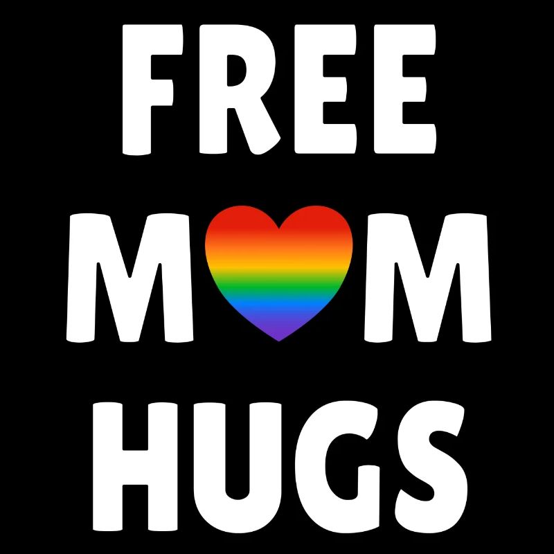 Kostenlose Mutter umarmt LGBTQ-Stolz Regenbogenherz