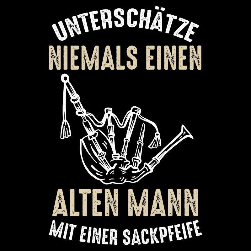 Sackpfeife Dudelsack Opa Großvater Bockpfeife