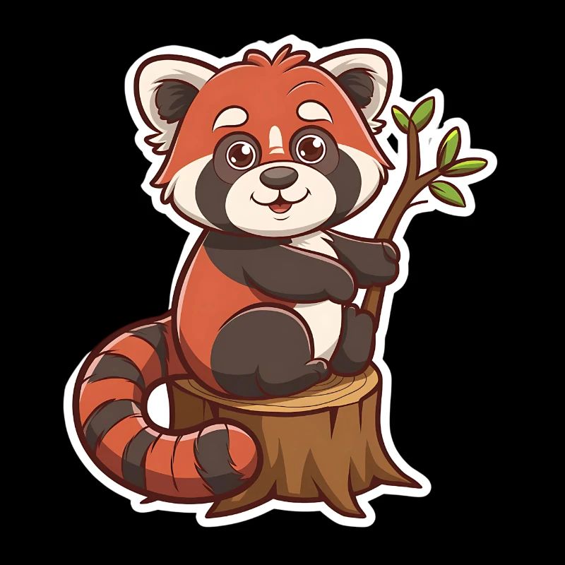Total süßer roter Panda