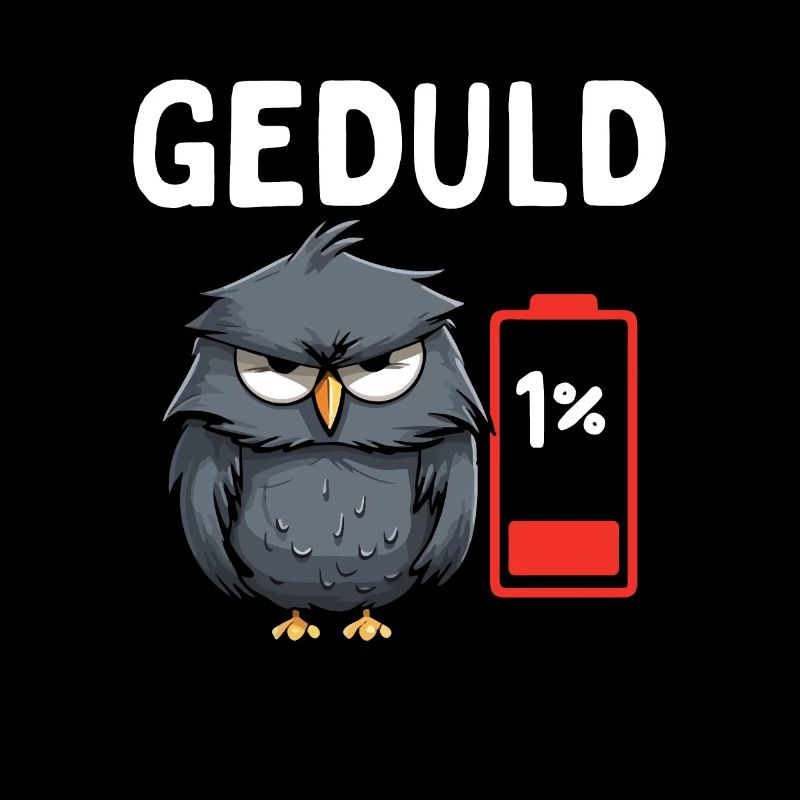 Geduld 1% Eule Bürohumor