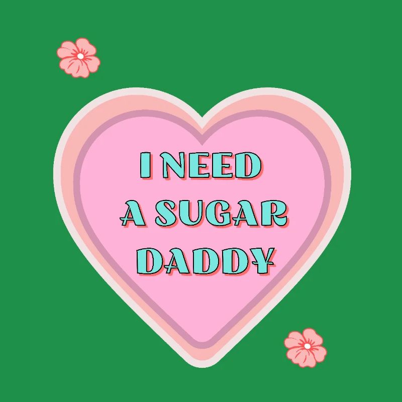 Freches Herz Sugar Daddy mit Statement