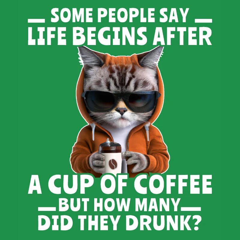 Kaffee Katze Kaffeetrinker