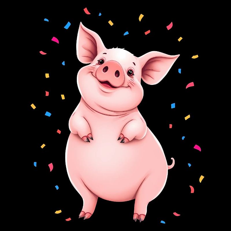 Konfetti Karneval Silvester Geburtstag Party Sau