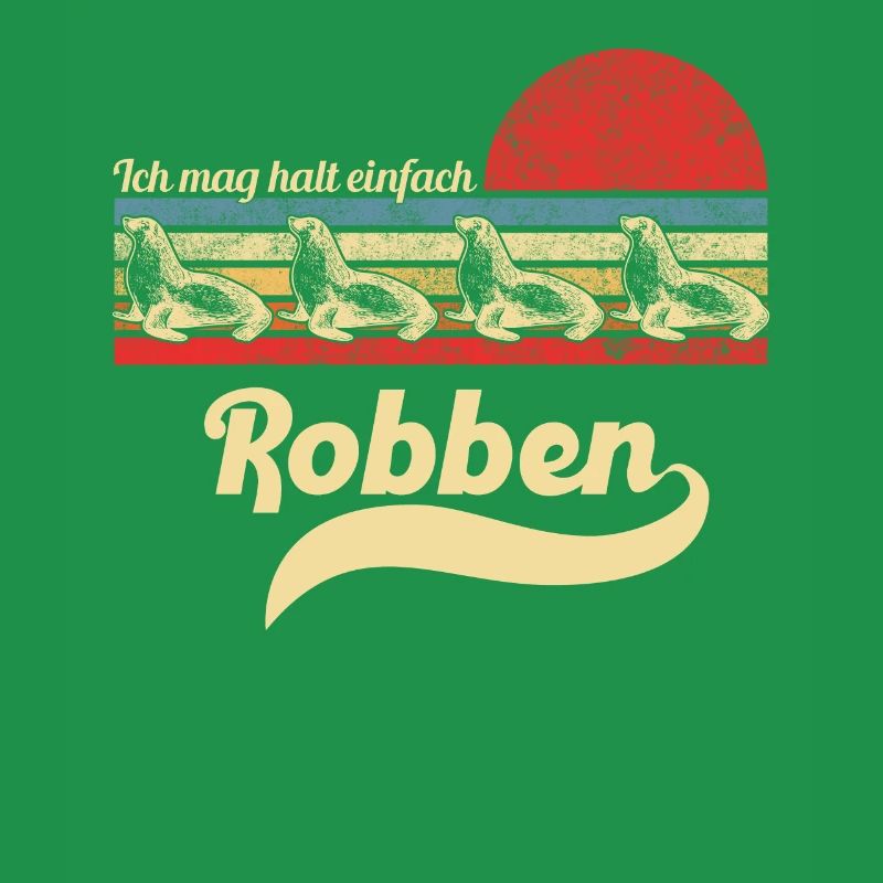Seehund Retro Vintage Robbe Geschenk