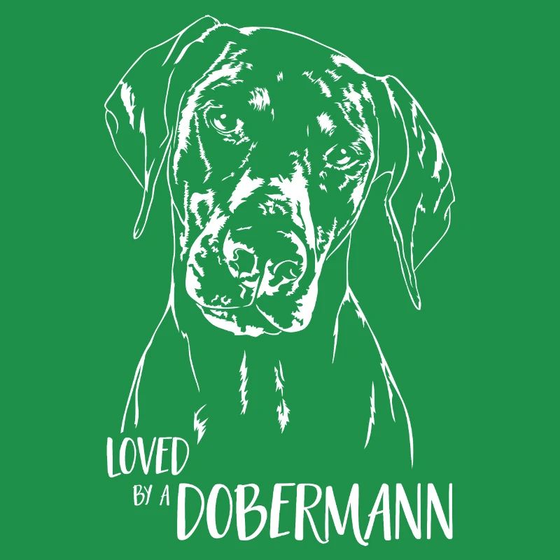 Loved by a Dobermann Hundespruch Wilsigns