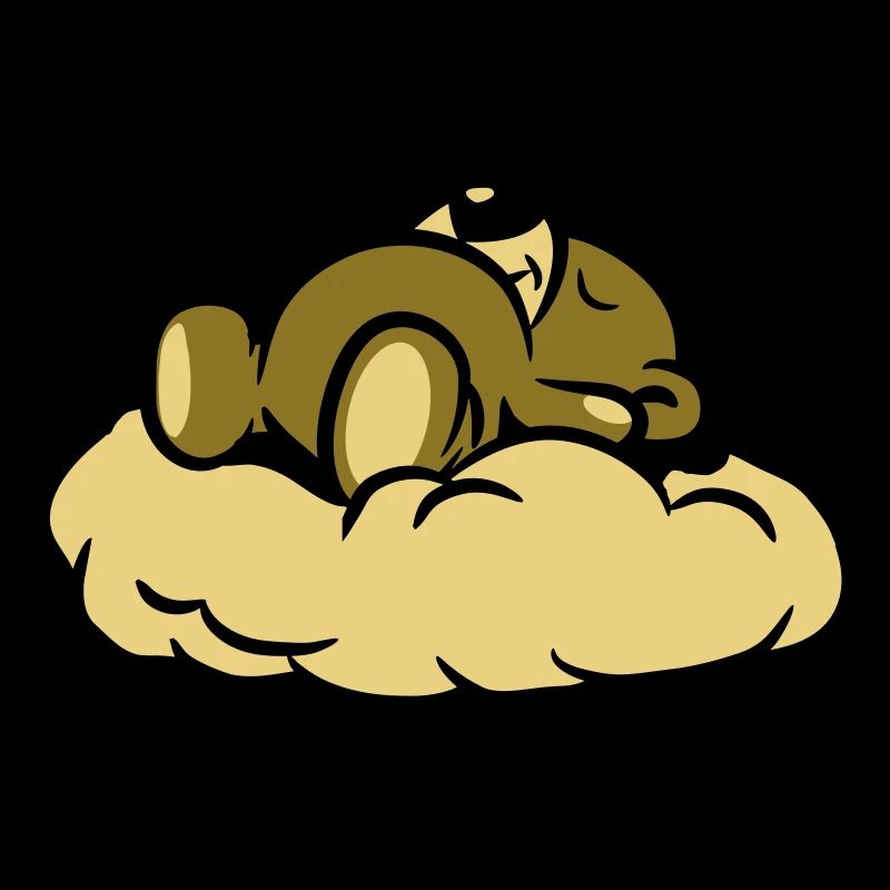 Dream Teddy bear sleeping cloud