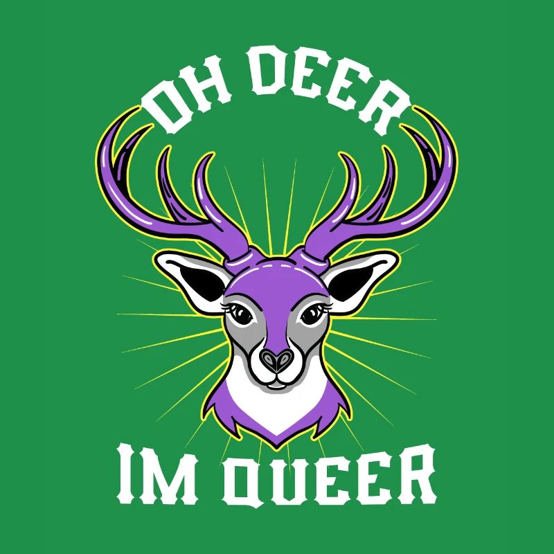 Oh Deer Im Queer Nonbinary Pride