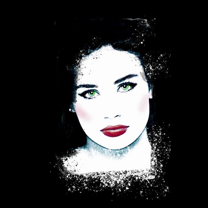 Woman, Green Eyes,Demi Moore,Heart, Face,Painting