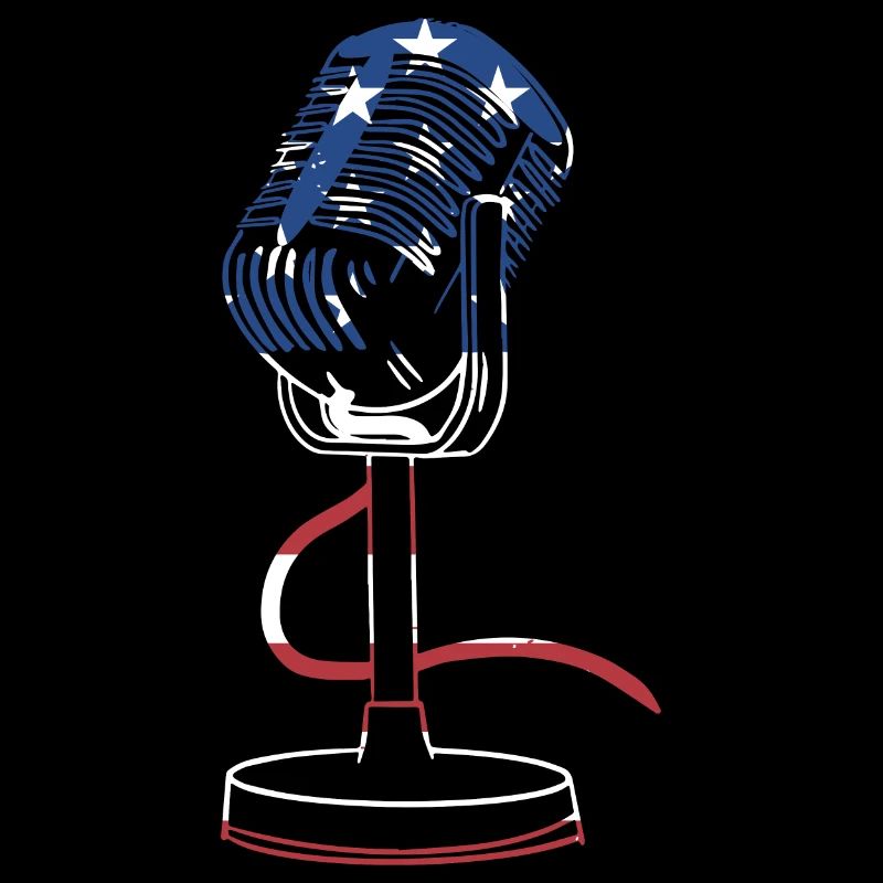 Singer Us Flag Karaoke