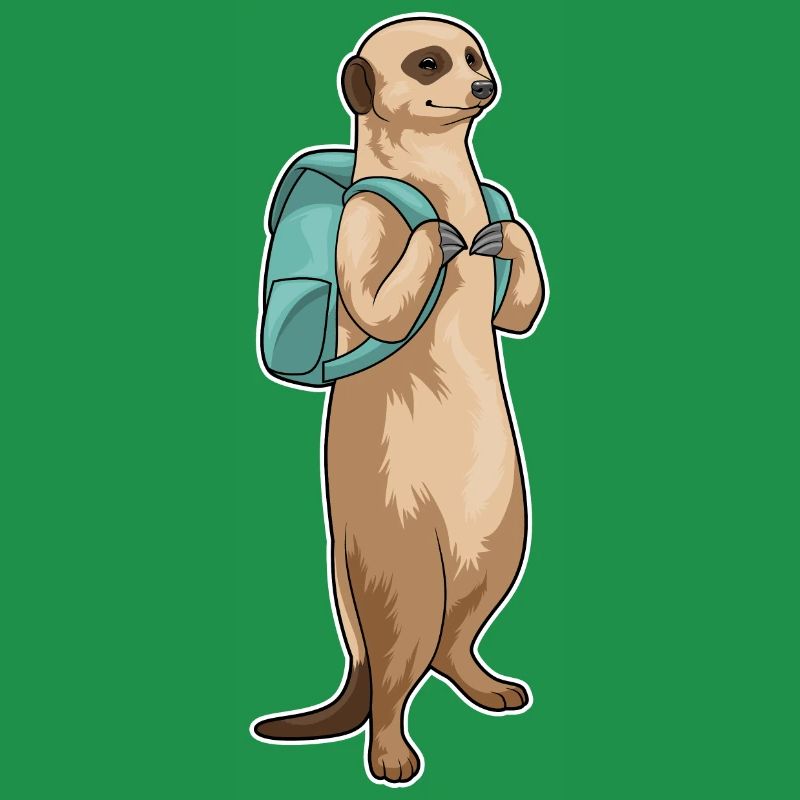 Erdmännchen Schule Rucksack