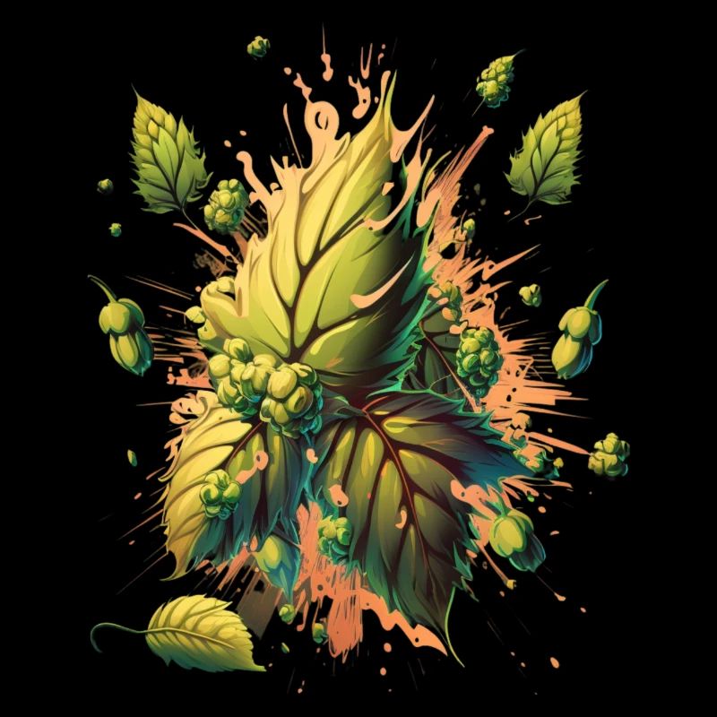 Craft Bier mit Hopfen Explosion