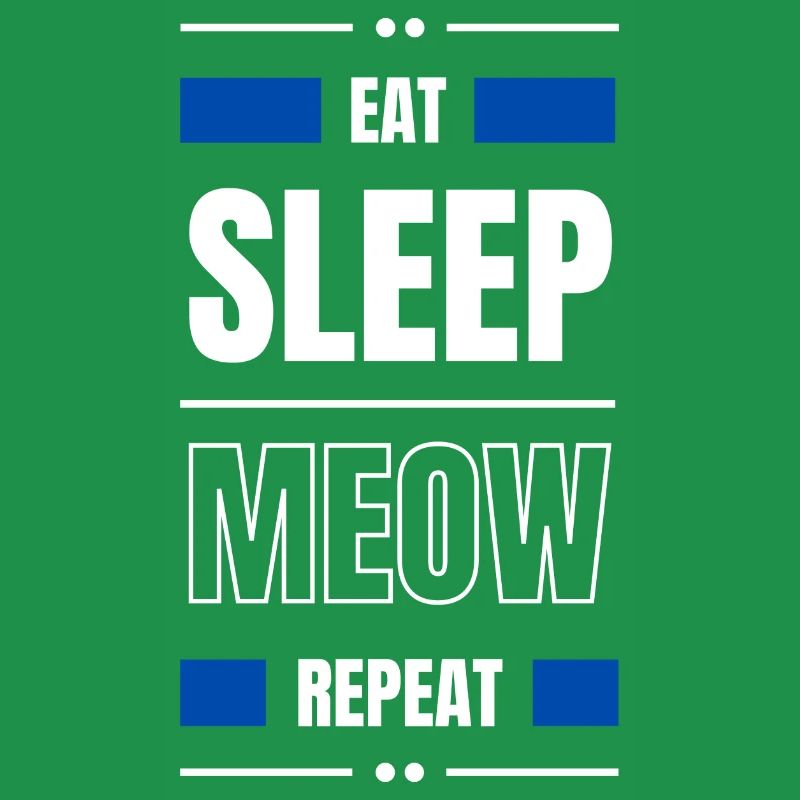 eat sleep meow cat repeat geschenk idee katze