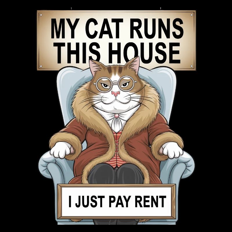 Mon chat dirige cette maison, je ne paie que le loyer