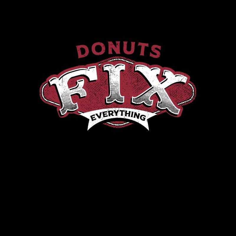 Donuts Fix Everything Retro Vibe
