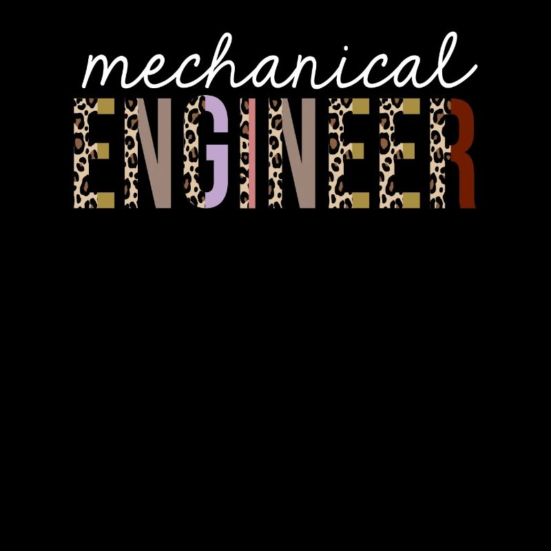 Mechanical Engineer Leopard Print Funny Gift