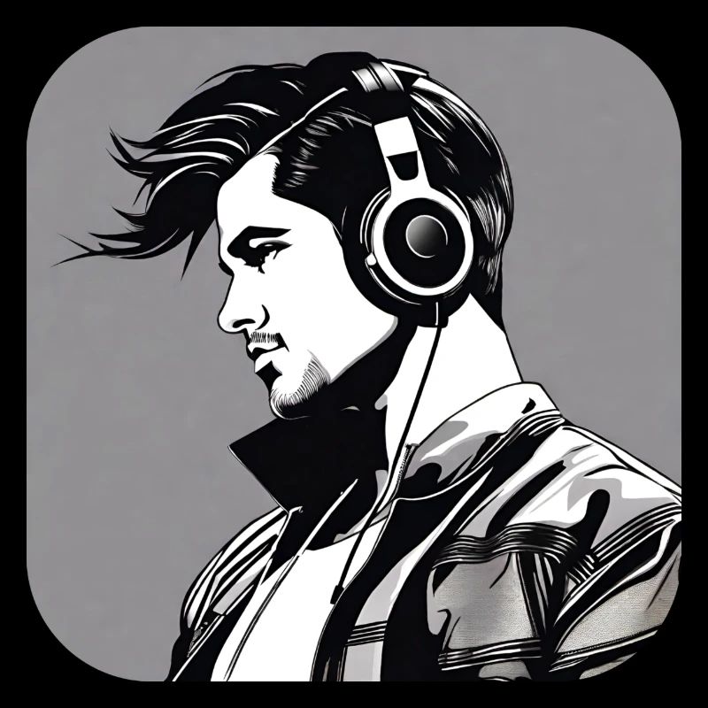 Cool guy with headphones I