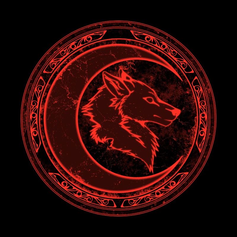 Wolf und Mond