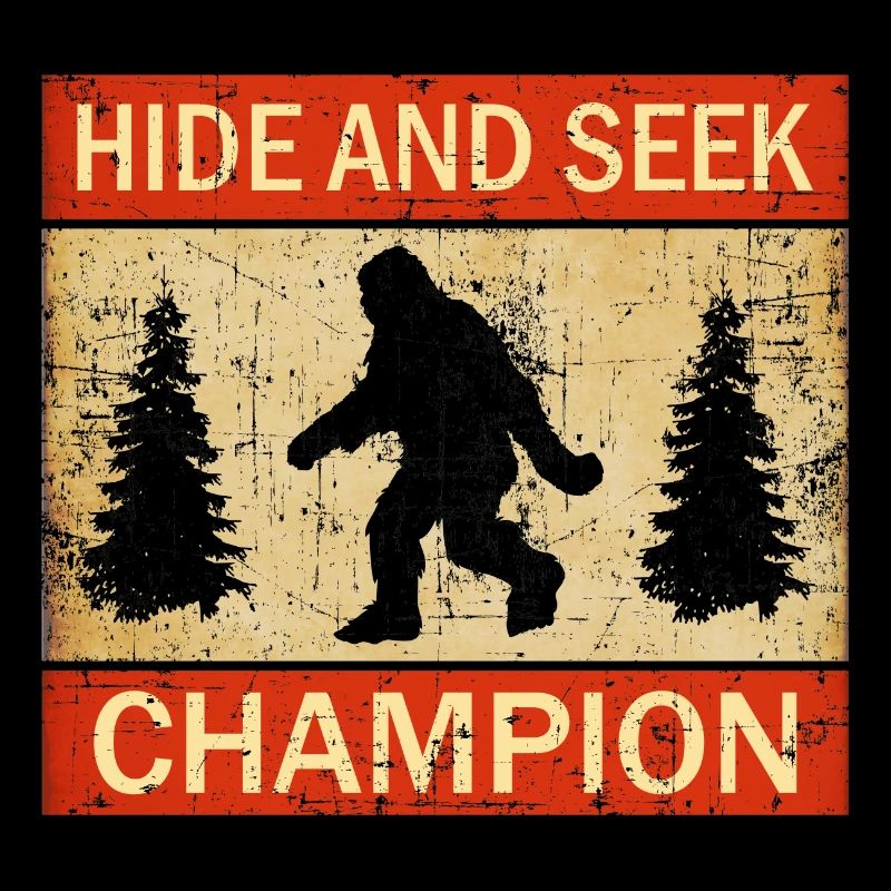 Champion de cache-cache Funny Bigfoot Lover UFO
