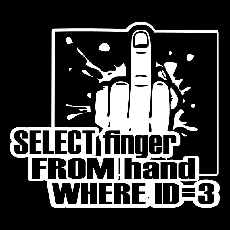 SELECT finger FROM hand