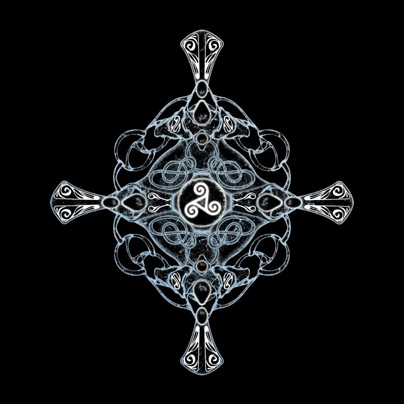 Celtic cross with triskelion