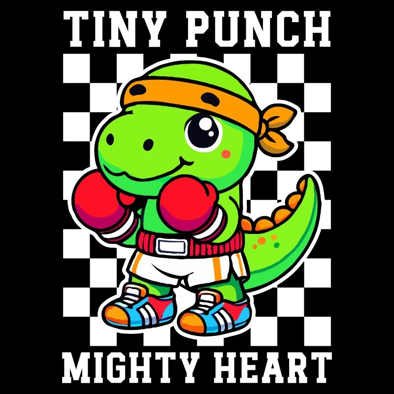 Tiny Punch Mighty Heart Dino Boxer Trex