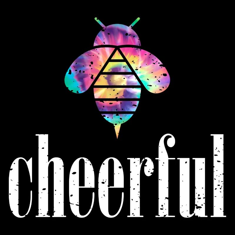 Tie Dye Bee Cheerful Biene Be Cheerful