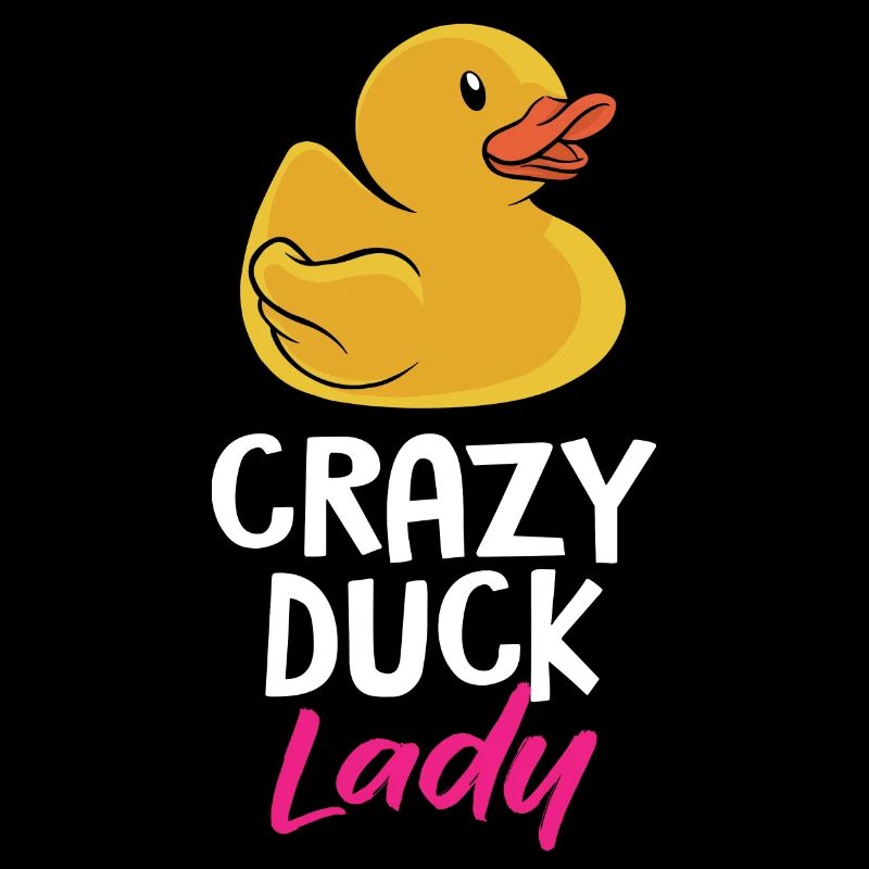 Crazy Rubber Duck Lady Funny Duckling Yellow Bath