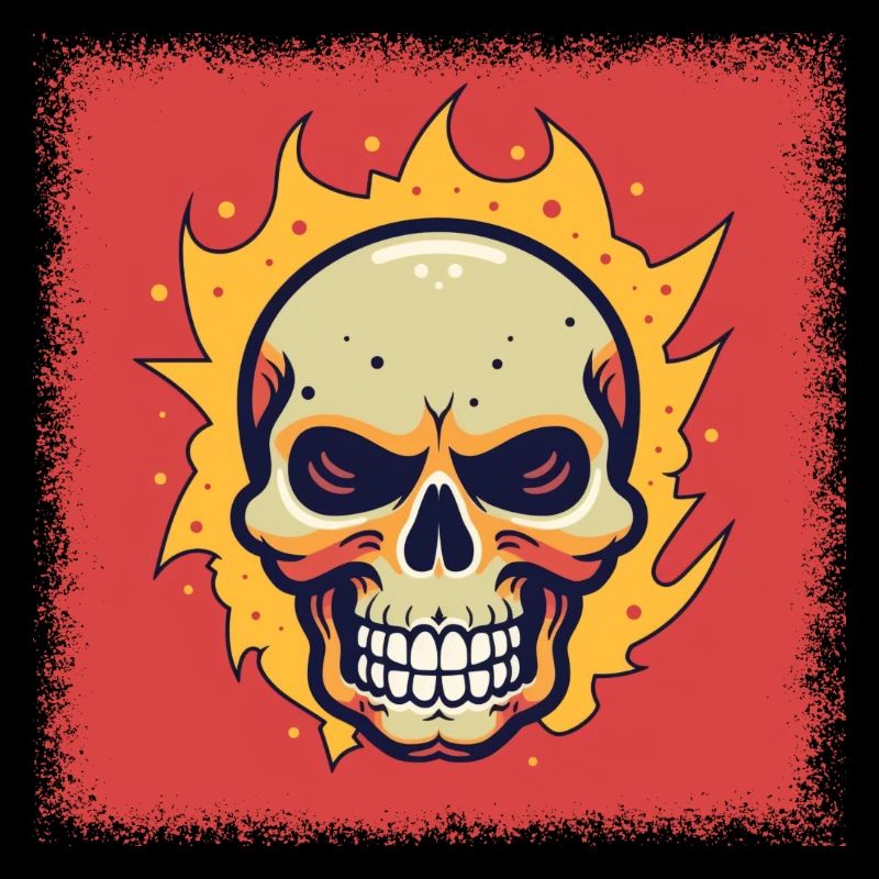 Skull death board heart idée présente