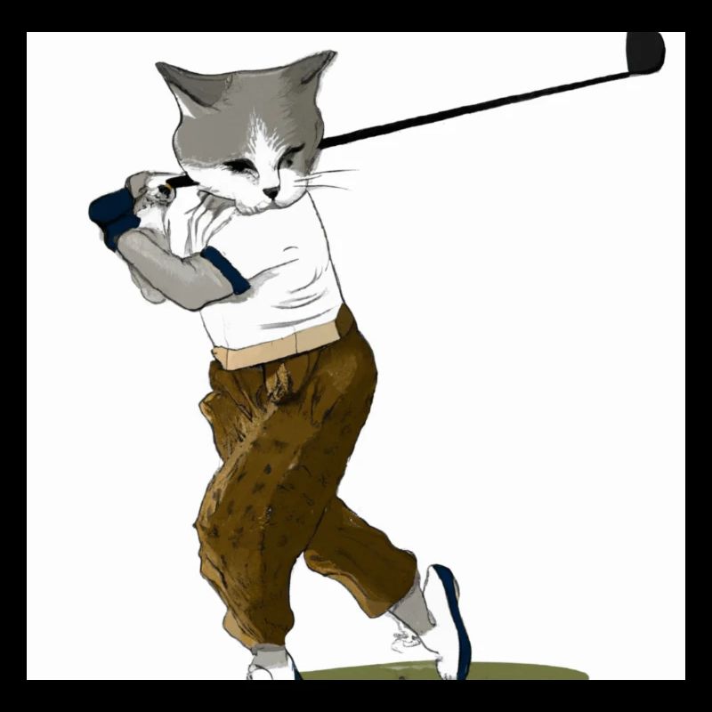Die golfende Katze