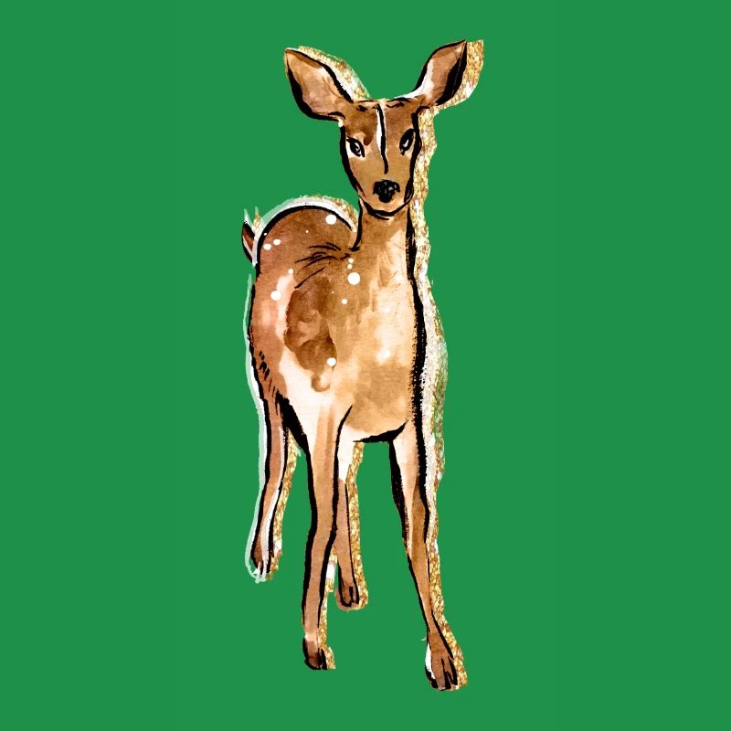 Nette Hand gezeichnete Rotwild