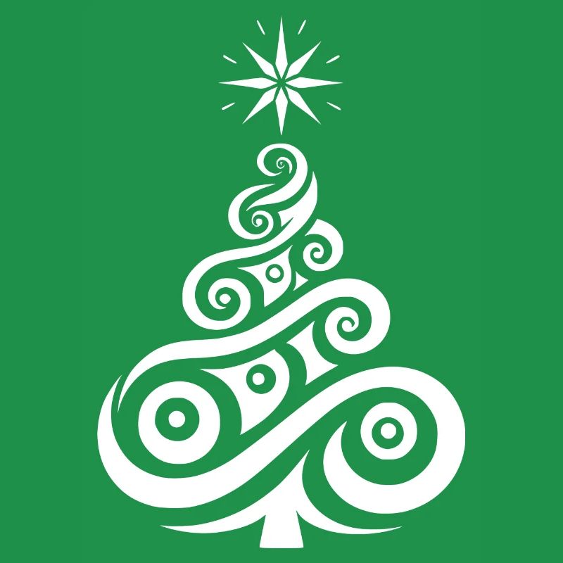 Stilvoller, abstrakter Weihnachtsbaum mit Stern