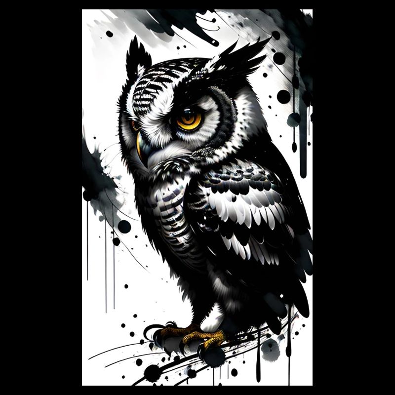 Mystische Eule der Nacht - Einzigartiges Tierdesig