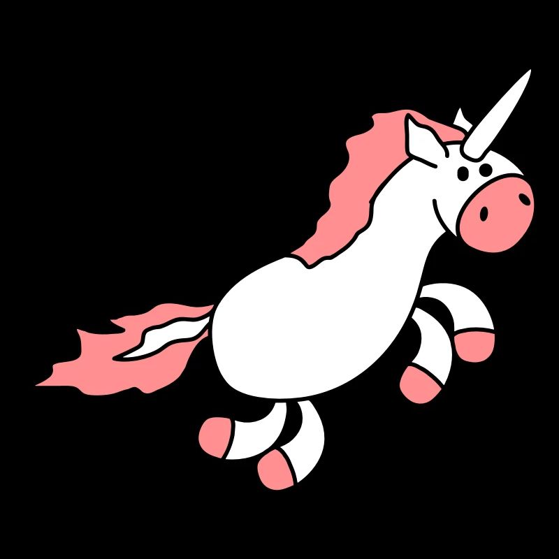 Süßes kleines Comic Cartoon Einhorn