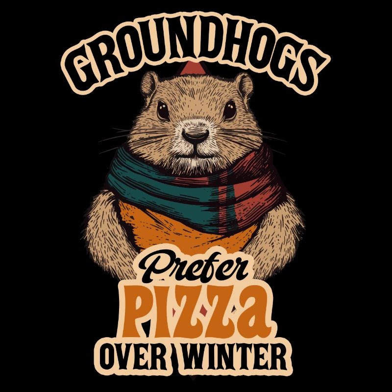 Groundhogs Prefer Pizza Over Winter Fun Shirt