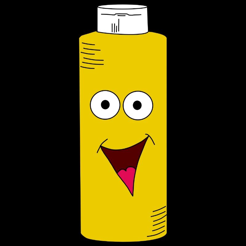 Moutarde jaune moutarde bouteille avec visage