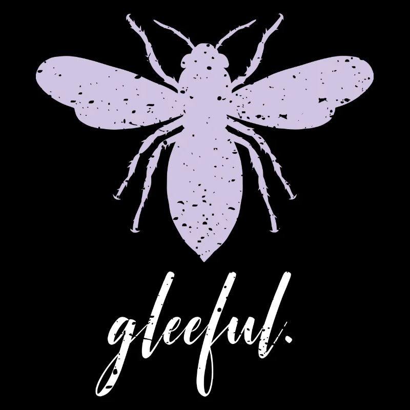Abeille pastel violette Abeille joyeuse Soyez joyeuse