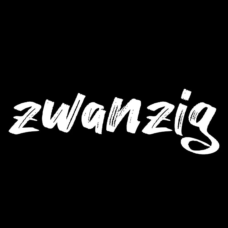 zwanzig 20 Schriftzug