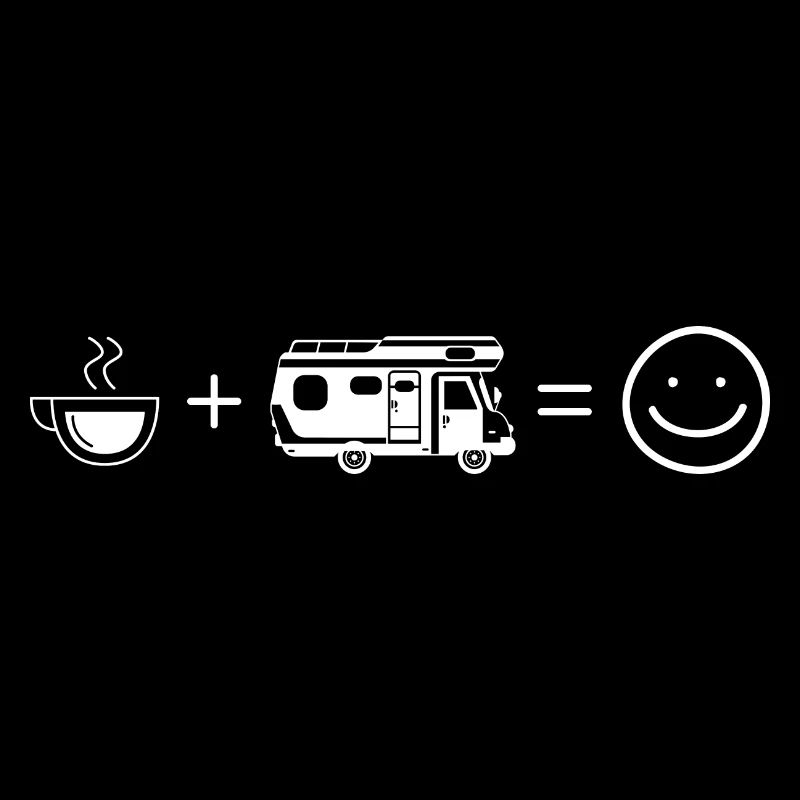 Coffee Smile Face and Camping - (c)