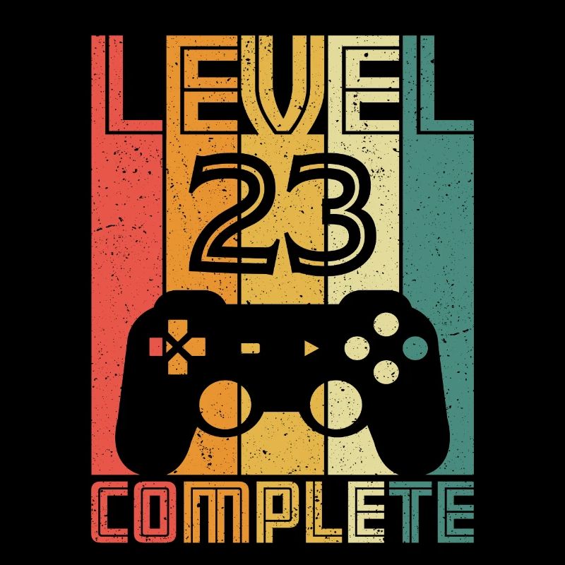23rd Birthday Gamer Level 23 Complete 23 years