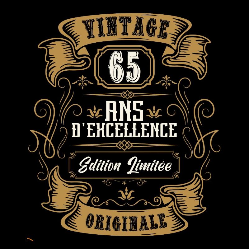 Vintage 65 ans, Idée cadeau d'anniversaire 65 ans.