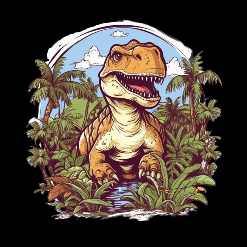 T-Rex Dessin animé Jungle