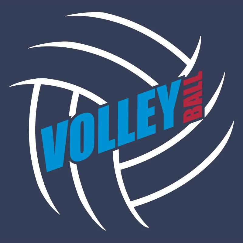 text logo design cool pattern volleyball