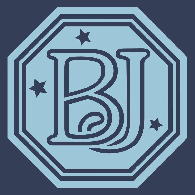 BJ monogram initial letters