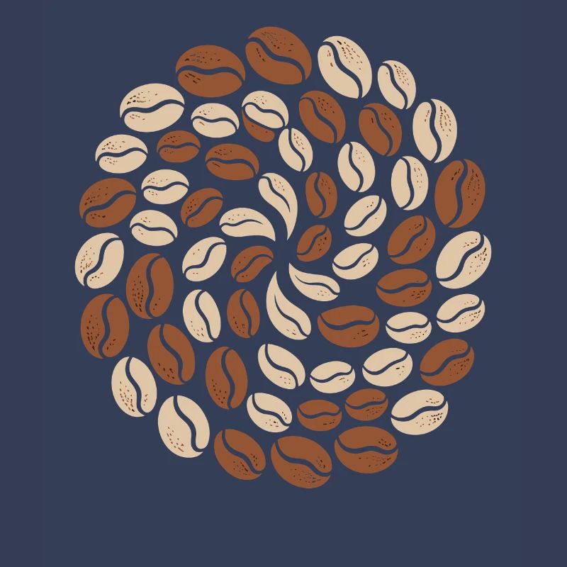 Coffee Bean Pattern Circle Lover