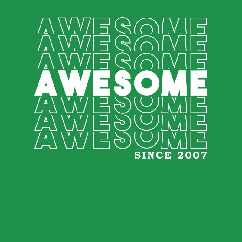 Awesome Since 2007 Mädchen Junge Geburtstag Retro