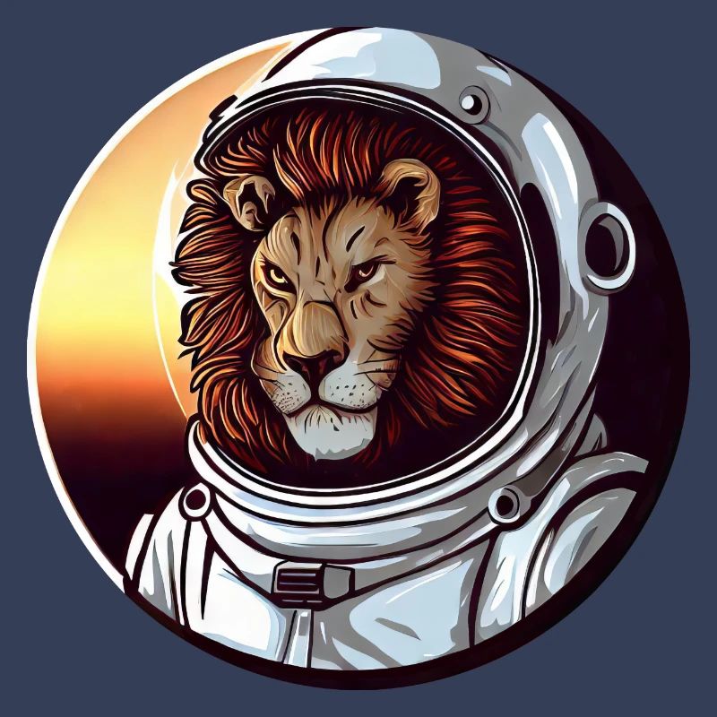 Lion Astronaut - Conception spatiale aventureuse