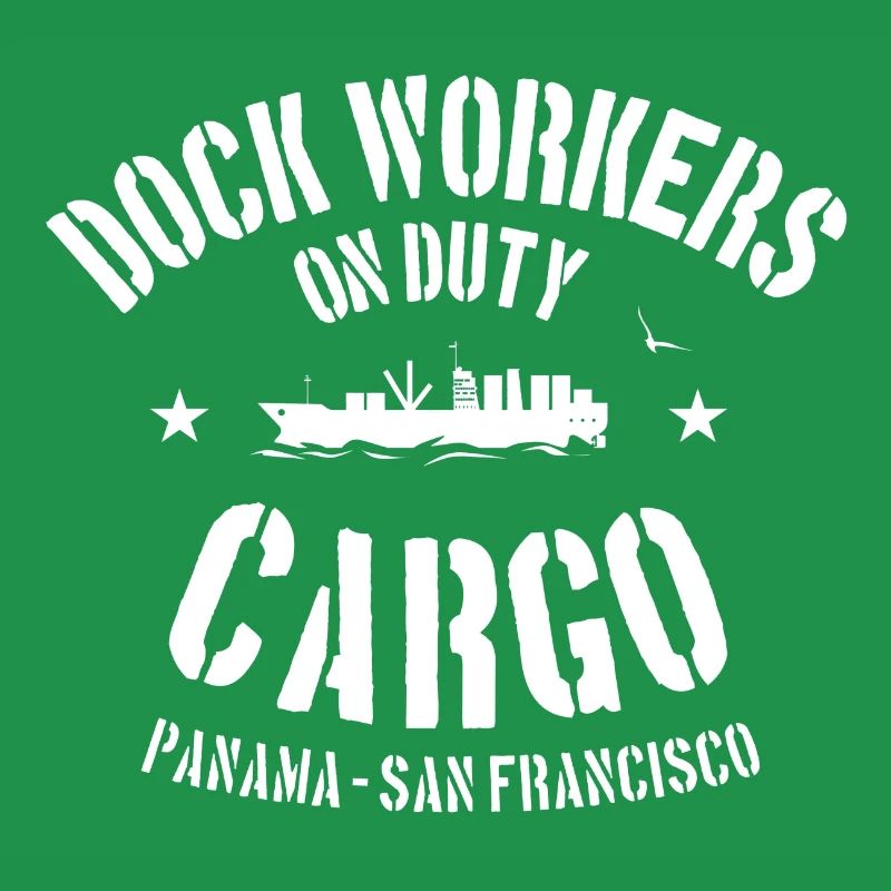 Dock workers on duty