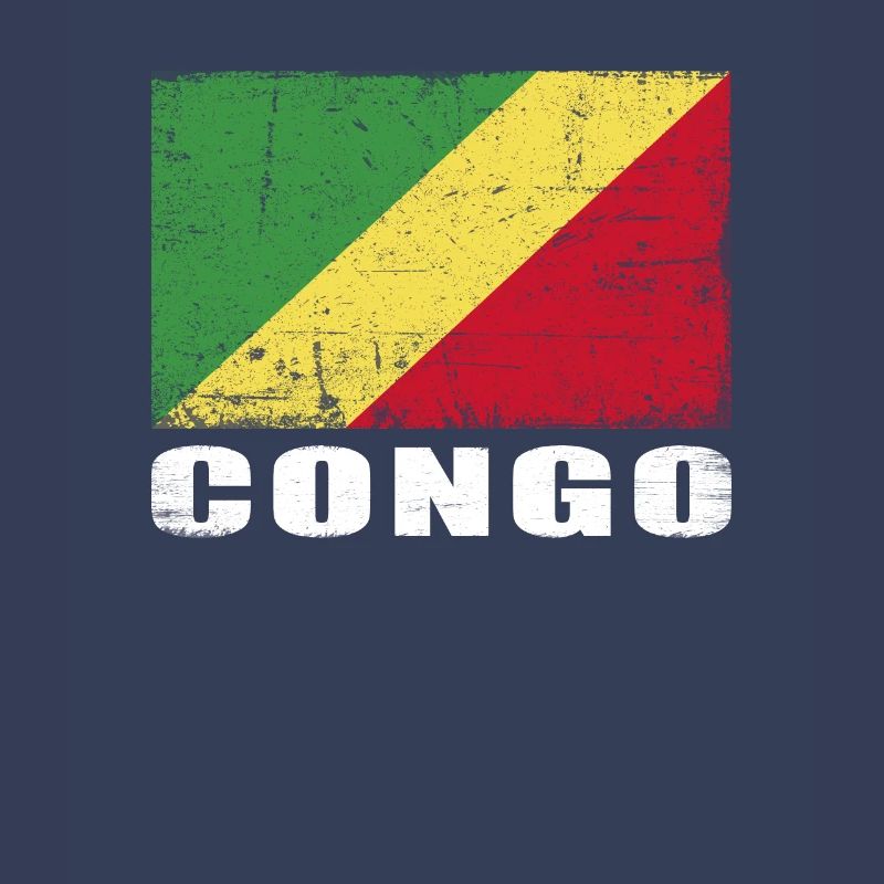 Drapeau du Congo Grunge Drapeau du Congo