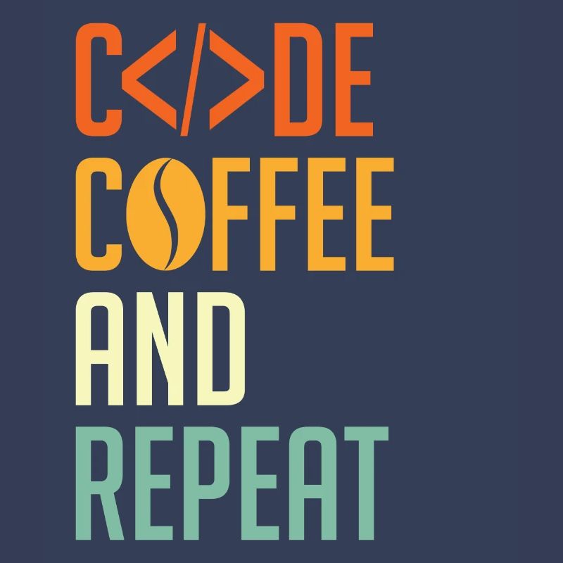 Coder Spruch Code Coffee and Repeat